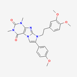 8-[2-(3,4-dimethoxyphenyl)ethyl]-7-(4-methoxyphenyl)-1,3-dimethyl-1H-imidazo[2,1-f]purine-2,4(3H,8H)-dione