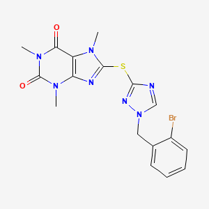 8-{[1-(2-bromobenzyl)-1H-1,2,4-triazol-3-yl]sulfanyl}-1,3,7-trimethyl-3,7-dihydro-1H-purine-2,6-dione