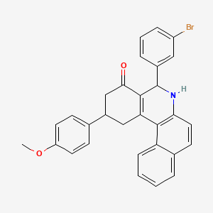 5-(3-bromophenyl)-2-(4-methoxyphenyl)-2,3,5,6-tetrahydrobenzo[a]phenanthridin-4(1H)-one