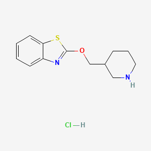 molecular formula C13H17ClN2OS B1500738 2-(Piperidin-3-ylmethoxy)-benzothiazole hydrochloride CAS No. 1185319-42-9