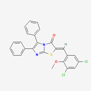 (2Z)-2-(3,5-dichloro-2-methoxybenzylidene)-5,6-diphenylimidazo[2,1-b][1,3]thiazol-3(2H)-one