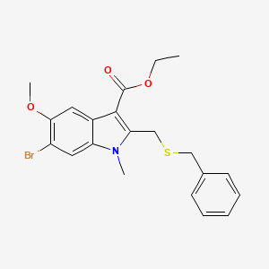 ethyl 2-[(benzylsulfanyl)methyl]-6-bromo-5-methoxy-1-methyl-1H-indole-3-carboxylate