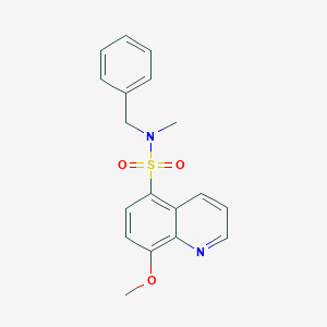 molecular formula C18H18N2O3S B15007464 N-benzyl-8-methoxy-N-methylquinoline-5-sulfonamide 