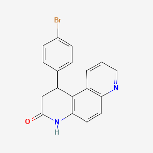 molecular formula C18H13BrN2O B15007468 2H-[4,7]Phenanthrolin-3-one, 1-(4-bromophenyl)-1,4-dihydro- 