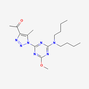 1-[1-[4-(Dibutylamino)-6-methoxy-1,3,5-triazin-2-yl]-5-methyltriazol-4-yl]ethanone