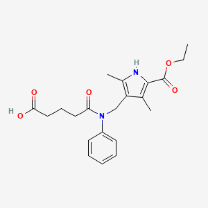 5-[{[5-(ethoxycarbonyl)-2,4-dimethyl-1H-pyrrol-3-yl]methyl}(phenyl)amino]-5-oxopentanoic acid