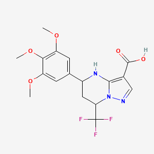 7-(Trifluoromethyl)-5-(3,4,5-trimethoxyphenyl)-1,5,6,7-tetrahydropyrazolo[1,5-a]pyrimidine-3-carboxylic acid