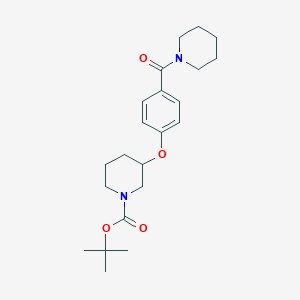 3-[4-(Piperidine-1-carbonyl)-phenoxy]-piperidine-1-carboxylic acid tert-butyl ester