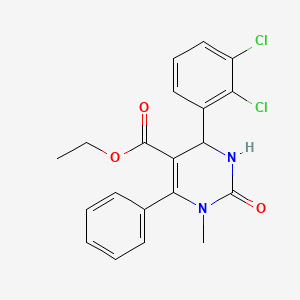 molecular formula C20H18Cl2N2O3 B15007524 Ethyl 4-(2,3-dichlorophenyl)-1-methyl-2-oxo-6-phenyl-1,2,3,4-tetrahydropyrimidine-5-carboxylate 