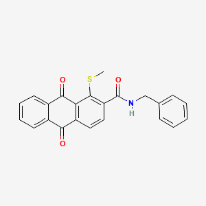 molecular formula C23H17NO3S B15007550 N-benzyl-1-(methylsulfanyl)-9,10-dioxo-9,10-dihydroanthracene-2-carboxamide 