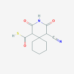 molecular formula C12H14N2O3S B15007551 5-cyano-2,4-dioxo-3-azaspiro[5.5]undecane-1-carbothioic S-acid 