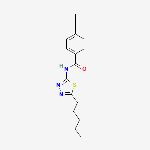 4-tert-butyl-N-(5-pentyl-1,3,4-thiadiazol-2-yl)benzamide