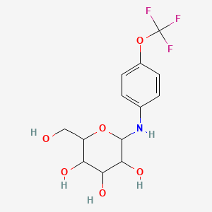 molecular formula C13H16F3NO6 B15007575 N-[4-(trifluoromethoxy)phenyl]hexopyranosylamine 