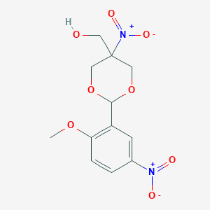 [2-(2-Methoxy-5-nitrophenyl)-5-nitro-1,3-dioxan-5-yl]methanol