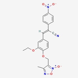 (2Z)-3-{3-ethoxy-4-[(4-methyl-2-oxido-1,2,5-oxadiazol-3-yl)methoxy]phenyl}-2-(4-nitrophenyl)prop-2-enenitrile