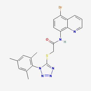 N-(5-bromoquinolin-8-yl)-2-{[1-(2,4,6-trimethylphenyl)-1H-tetrazol-5-yl]sulfanyl}acetamide