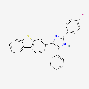 5-(dibenzo[b,d]thiophen-3-yl)-2-(4-fluorophenyl)-4-phenyl-1H-imidazole