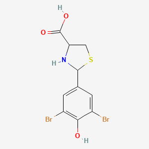 molecular formula C10H9Br2NO3S B15007641 2-(3,5-Dibromo-4-hydroxyphenyl)-1,3-thiazolidine-4-carboxylic acid 