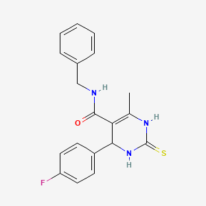 N-benzyl-4-(4-fluorophenyl)-6-methyl-2-thioxo-1,2,3,4-tetrahydropyrimidine-5-carboxamide