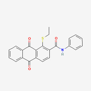 molecular formula C23H17NO3S B15007717 1-(ethylsulfanyl)-9,10-dioxo-N-phenyl-9,10-dihydroanthracene-2-carboxamide 