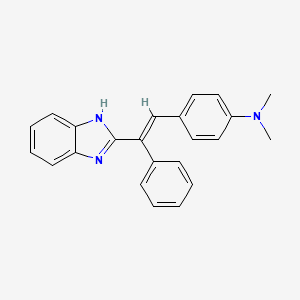 molecular formula C23H21N3 B15007722 4-[(E)-2-(1H-benzimidazol-2-yl)-2-phenylethenyl]-N,N-dimethylaniline 