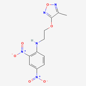 molecular formula C11H11N5O6 B15007723 (2,4-Dinitro-phenyl)-[2-(4-methyl-furazan-3-yloxy)-ethyl]-amine 