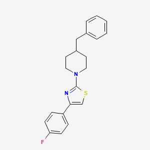 molecular formula C21H21FN2S B15007741 4-Benzyl-1-[4-(4-fluorophenyl)-1,3-thiazol-2-yl]piperidine 