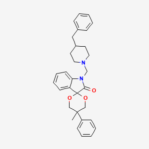 1'-[(4-Benzylpiperidin-1-YL)methyl]-5-methyl-5-phenyl-1',2'-dihydrospiro[1,3-dioxane-2,3'-indol]-2'-one