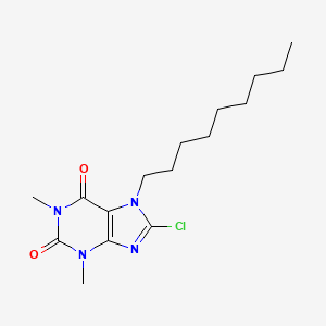 molecular formula C16H25ClN4O2 B15007764 8-Chloro-1,3-dimethyl-7-nonyl-3,7-dihydro-1H-purine-2,6-dione 