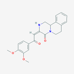 molecular formula C22H22N2O4 B15007769 (3E)-3-[2-(3,4-dimethoxyphenyl)-2-oxoethylidene]-1,2,3,6,7,11b-hexahydro-4H-pyrazino[2,1-a]isoquinolin-4-one 