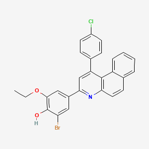 2-Bromo-4-[1-(4-chlorophenyl)benzo[f]quinolin-3-yl]-6-ethoxyphenol