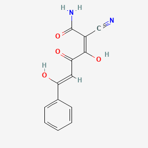 (2E,4E)-2-cyano-3,4-dihydroxy-6-oxo-6-phenylhexa-2,4-dienamide