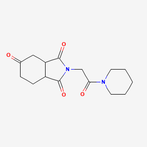 molecular formula C15H20N2O4 B15007792 2-(2-Oxo-2-piperidin-1-yl-ethyl)-perhydro-isoindole-1,3,5-trione 