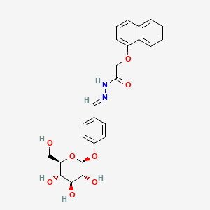 molecular formula C25H26N2O8 B15007800 N'-{(E)-[4-(beta-D-glucopyranosyloxy)phenyl]methylidene}-2-(naphthalen-1-yloxy)acetohydrazide 