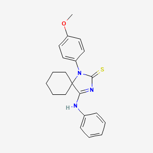 molecular formula C21H23N3OS B15007840 (4Z)-1-(4-methoxyphenyl)-4-(phenylimino)-1,3-diazaspiro[4.5]decane-2-thione 