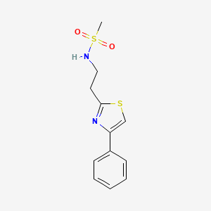 molecular formula C12H14N2O2S2 B15007866 N-[2-(4-phenyl-1,3-thiazol-2-yl)ethyl]methanesulfonamide 