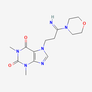 7-[3-imino-3-(morpholin-4-yl)propyl]-1,3-dimethyl-3,7-dihydro-1H-purine-2,6-dione