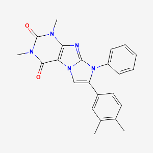 7-(3,4-dimethylphenyl)-1,3-dimethyl-8-phenyl-1H-imidazo[2,1-f]purine-2,4(3H,8H)-dione