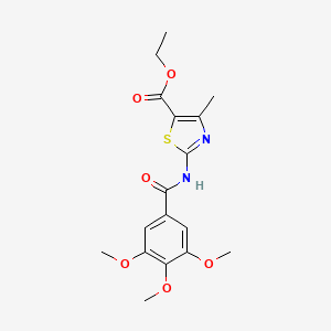 Ethyl 4-methyl-2-{[(3,4,5-trimethoxyphenyl)carbonyl]amino}-1,3-thiazole-5-carboxylate