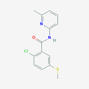 2-chloro-N-(6-methylpyridin-2-yl)-5-(methylsulfanyl)benzamide