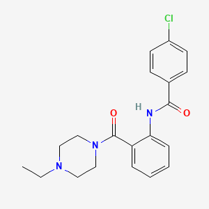 4-chloro-N-[2-(4-ethylpiperazine-1-carbonyl)phenyl]benzamide