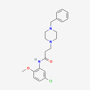 molecular formula C21H26ClN3O2 B15007927 3-(4-benzylpiperazin-1-yl)-N-(5-chloro-2-methoxyphenyl)propanamide 