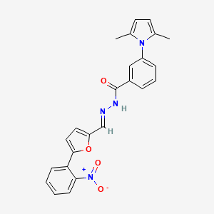 molecular formula C24H20N4O4 B15007967 3-(2,5-Dimethyl-1H-pyrrol-1-YL)-N'-[(E)-[5-(2-nitrophenyl)furan-2-YL]methylidene]benzohydrazide 