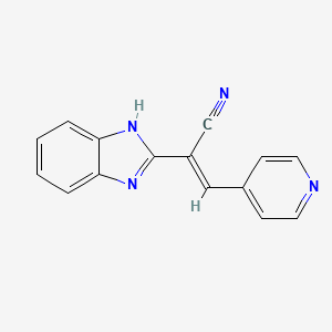 (2E)-2-(1H-benzimidazol-2-yl)-3-(pyridin-4-yl)prop-2-enenitrile