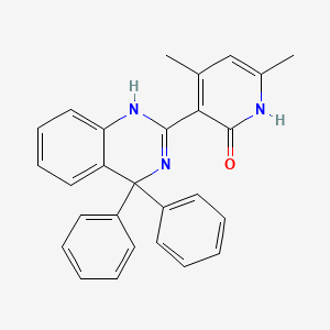 3-(4,4-diphenyl-3,4-dihydroquinazolin-2-yl)-4,6-dimethylpyridin-2(1H)-one