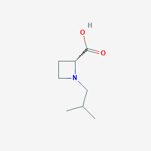 molecular formula C8H15NO2 B1500799 (2R)-1-(2-Methylpropyl)azetidine-2-carboxylic acid CAS No. 255883-26-2
