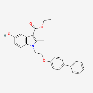 ethyl 1-[2-(biphenyl-4-yloxy)ethyl]-5-hydroxy-2-methyl-1H-indole-3-carboxylate