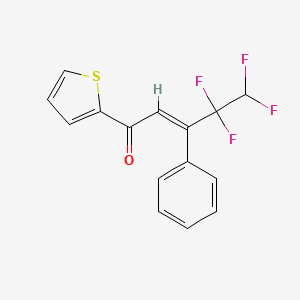 (2E)-4,4,5,5-tetrafluoro-3-phenyl-1-(thiophen-2-yl)pent-2-en-1-one