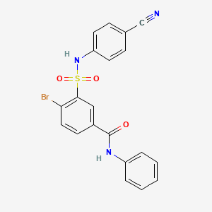 molecular formula C20H14BrN3O3S B15008032 4-bromo-3-[(4-cyanophenyl)sulfamoyl]-N-phenylbenzamide 