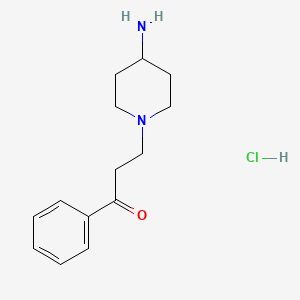 molecular formula C14H21ClN2O B1500809 3-(4-Amino-piperidin-1-yl)-1-phenyl-propan-1-one hydrochloride CAS No. 1185308-38-6